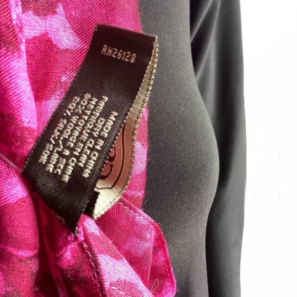 Coach Fuschia/Purple Leopard Print Wool/Silk Blend Infinity Scarf - Picture 3 of 4
